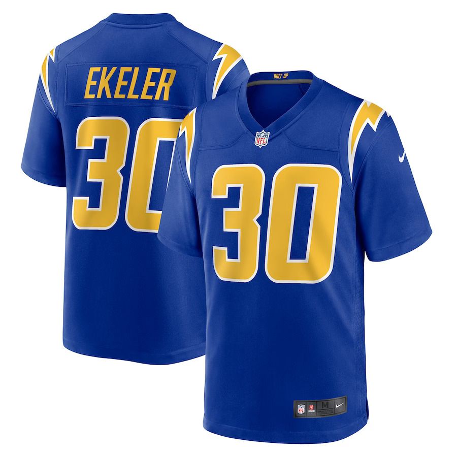 Men Los Angeles Chargers 30 Austin Ekeler Nike Royal Game NFL Jersey